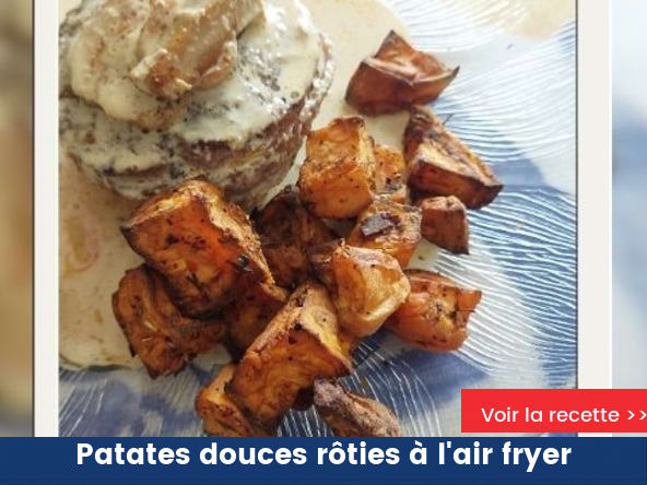 Patates douces rôties à l'air fryer